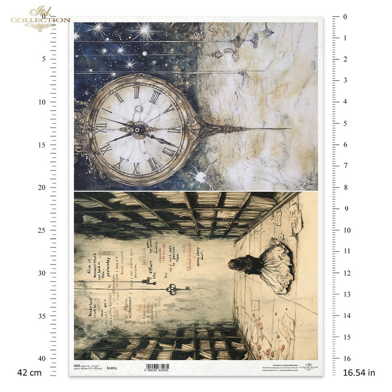 ITD Collection - Alice in Wonderland - R1491L - A3 Rice Paper
