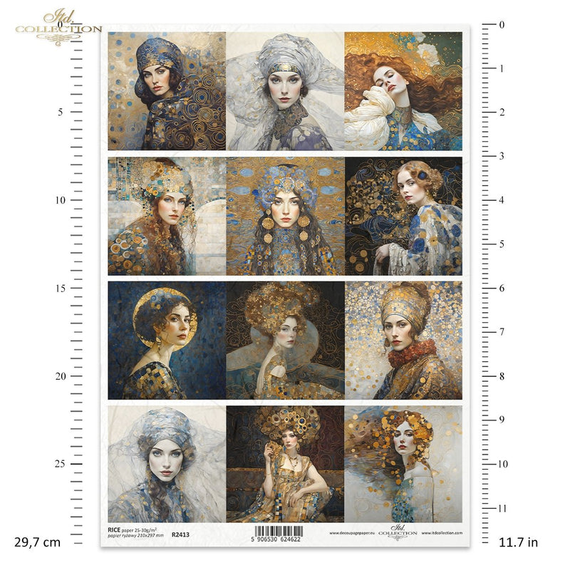 ITD Collection - Inspired by Klimt - Rice Paper - R2413