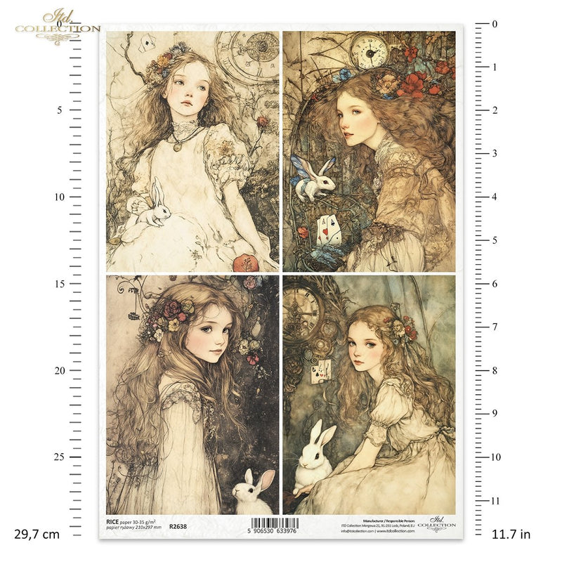 ITD Collection - Alice in Wonderland - Rice Paper - R2638