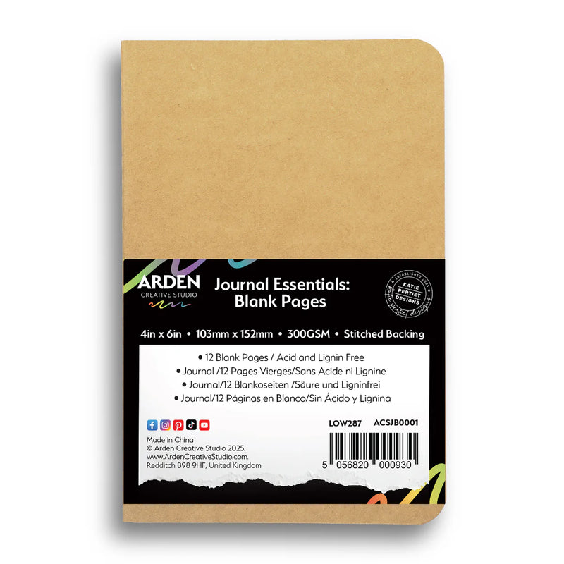 Arden Creative Studio - Journal Essentials - Blank Pages 4in x 6in Stitched Journal