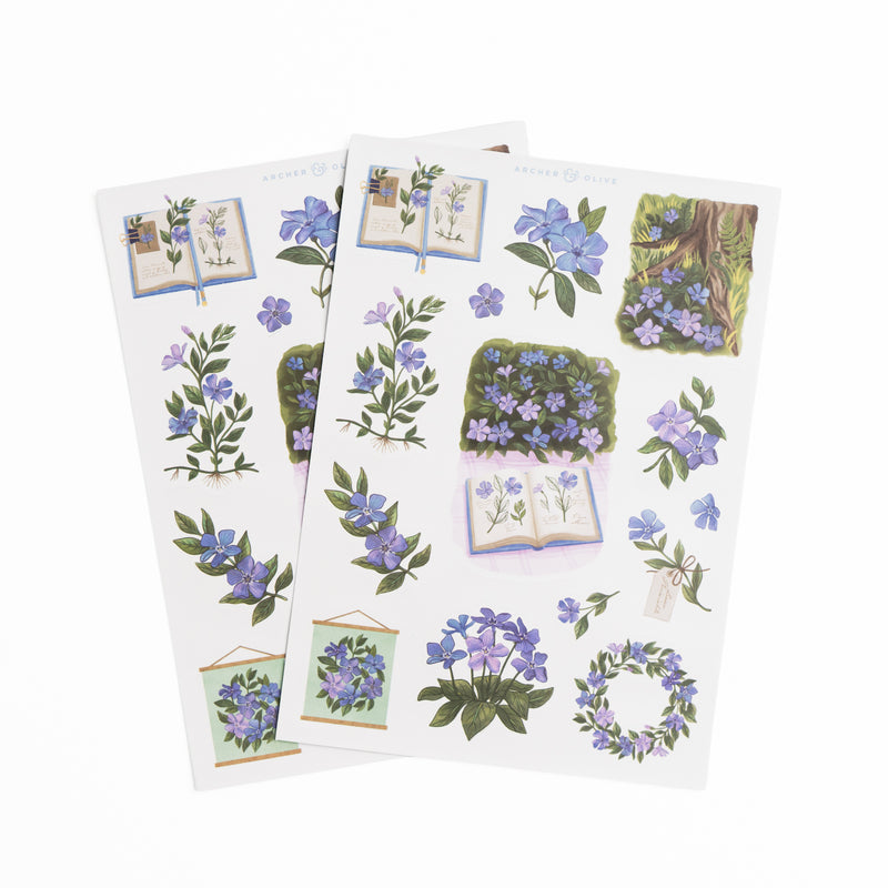Archer and Olive - Wild Periwinkle Sticker Set