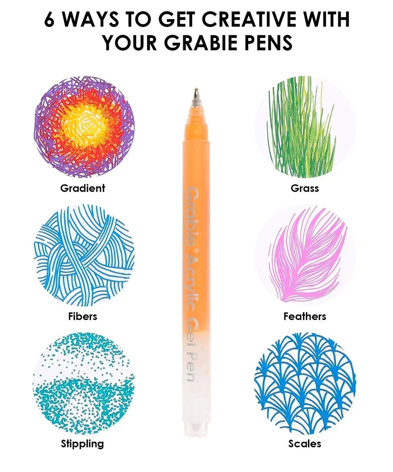 Grabie - Bold & Bright Coloring Kit - Essential Colors