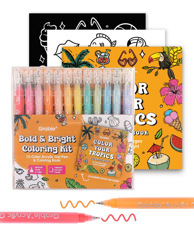 Grabie - Bold & Bright Coloring Kit - Tropics Colors