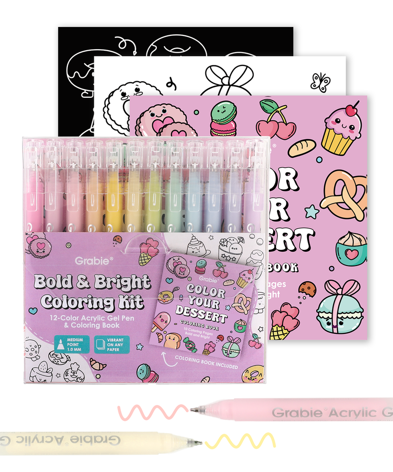 Grabie - Bold & Bright Coloring Kit - Dessert Colors