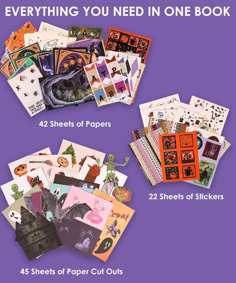 Grabie - Halloween Party Night Collage Activity Book
