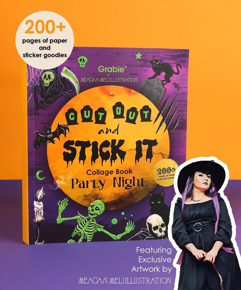 Grabie - Halloween Party Night Collage Activity Book