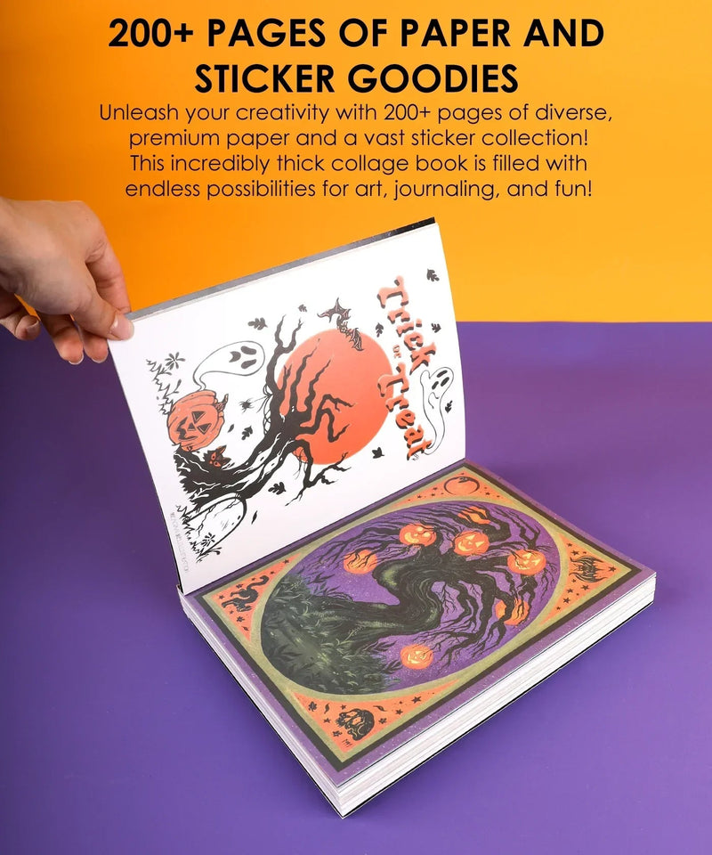Grabie - Halloween Party Night Collage Activity Book