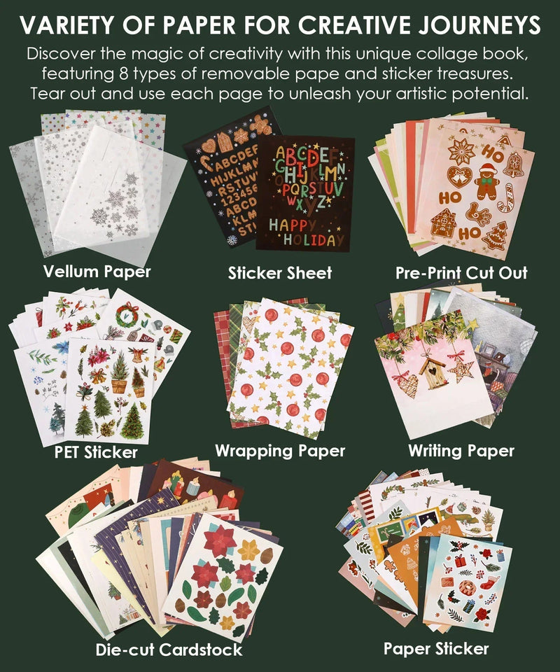 Grabie - Holiday Magic Collage Activity Book