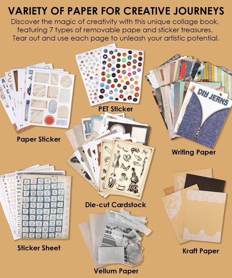 Grabie - Threads of Time Collage Activity Book