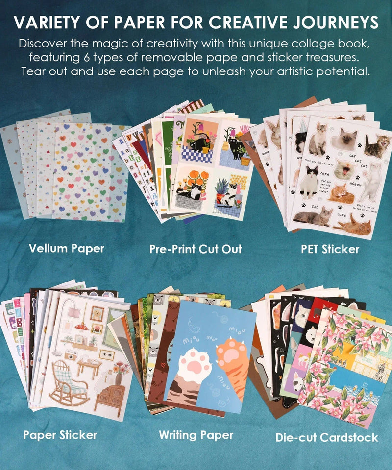 Grabie - My Furry Family Collage Activity Book