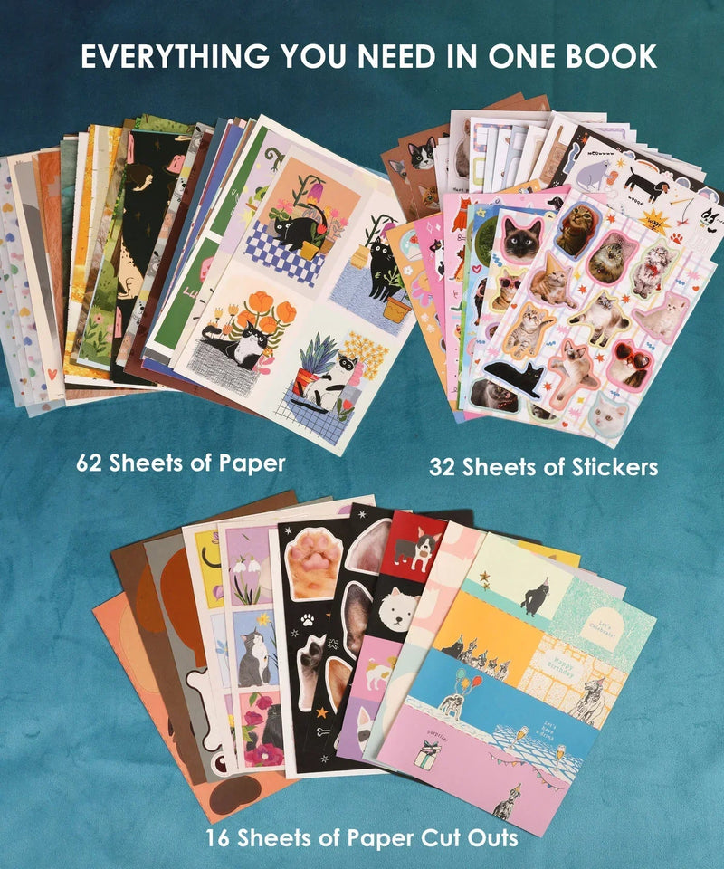 Grabie - My Furry Family Collage Activity Book