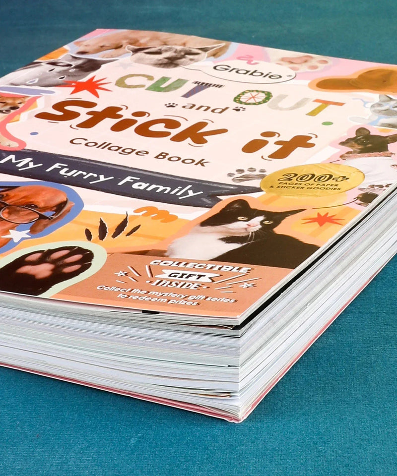 Grabie - My Furry Family Collage Activity Book