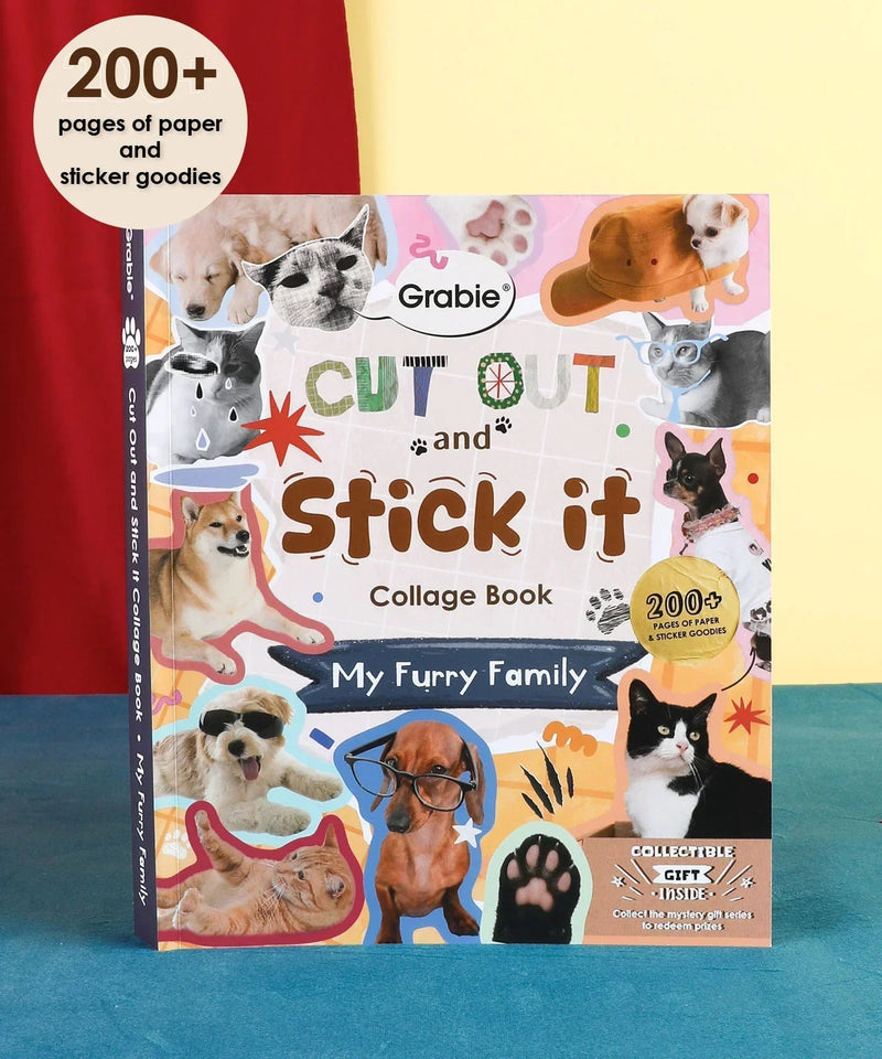 Grabie - My Furry Family Collage Activity Book
