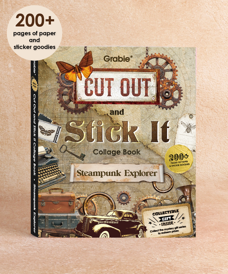 Grabie - Steampunk Explorer Collage Activity Book