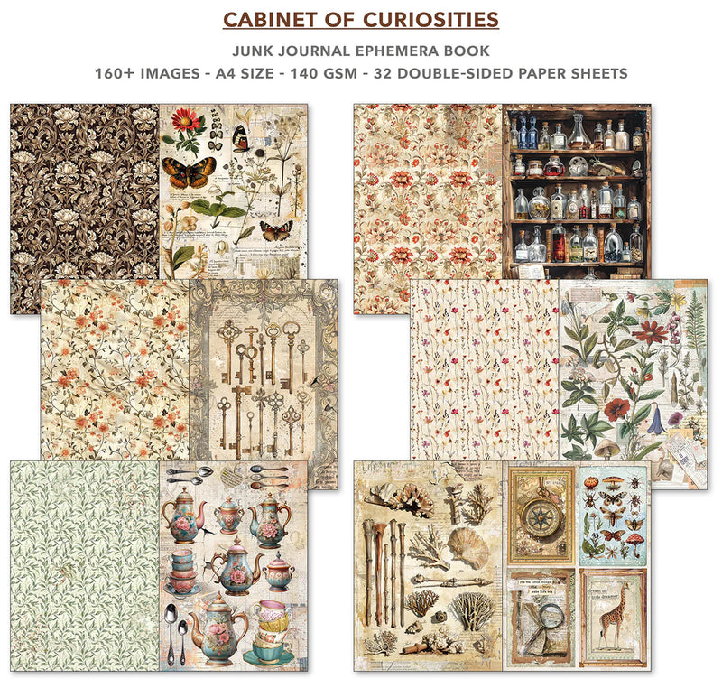 Ciao Bella - Cabinet of Curiosities - A4 Junk Journal & Ephemera Book