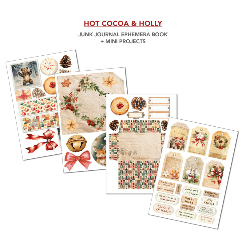 Ciao Bella - Hot Cocoa & Holly - A4 Junk Journal & Ephemera Book