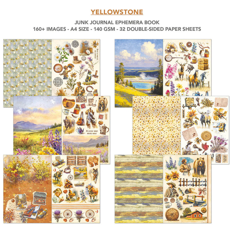 Ciao Bella - Yellowstone - A4 Junk Journal & Ephemera Book