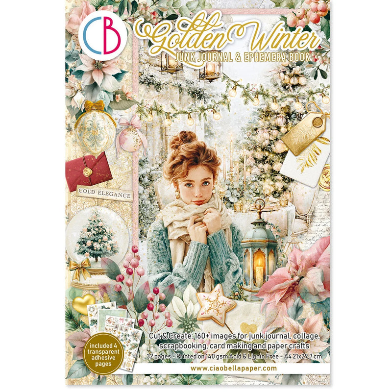 Ciao Bella - Golden Winter - A4 Junk Journal & Ephemera Book