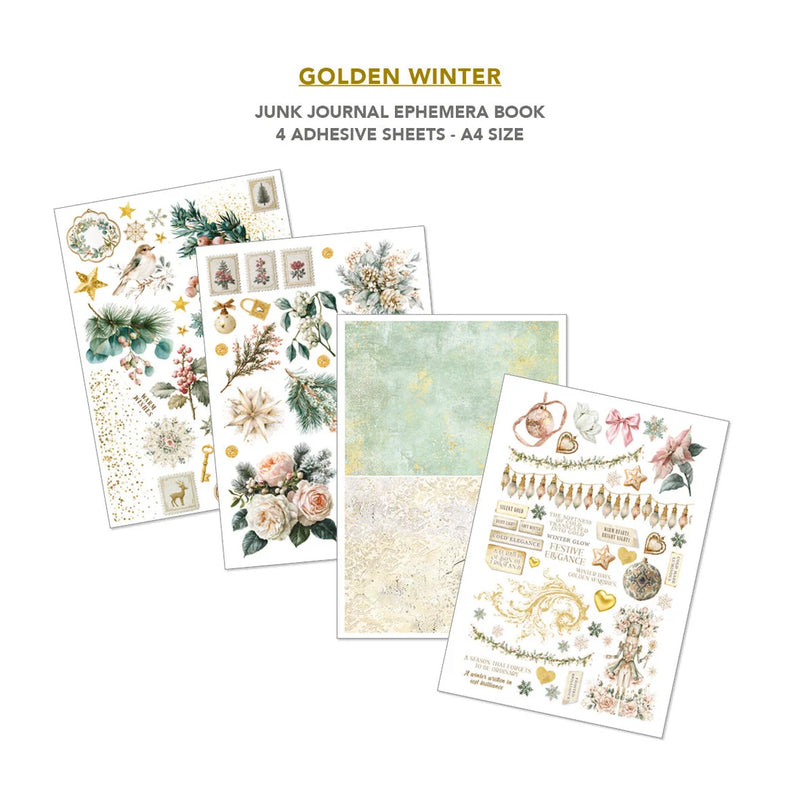 Ciao Bella - Golden Winter - A4 Junk Journal & Ephemera Book
