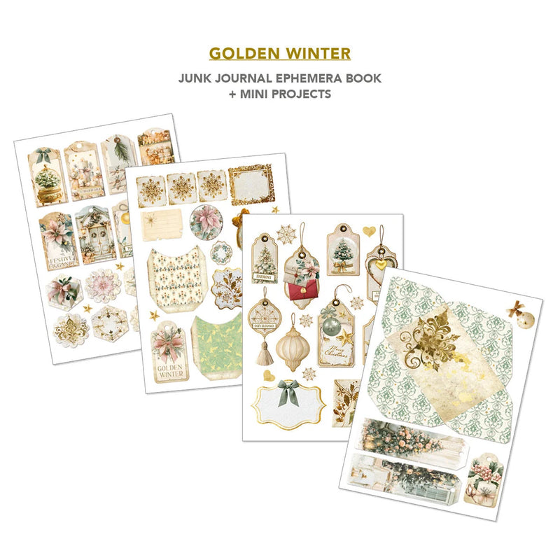 Ciao Bella - Golden Winter - A4 Junk Journal & Ephemera Book