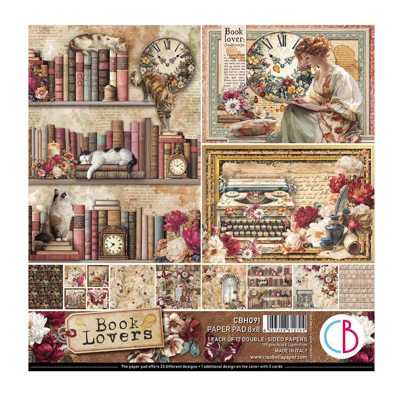 Ciao Bella - Book Lovers - Paper Pad 8"x8"