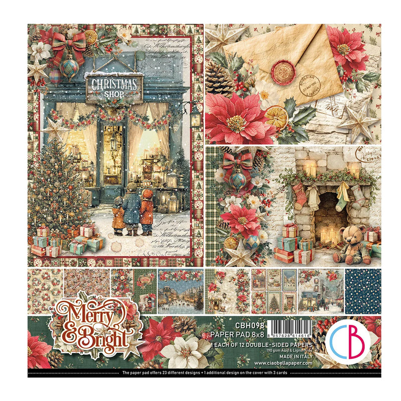Ciao Bella - Merry & Bright - Paper Pad 8"x8"