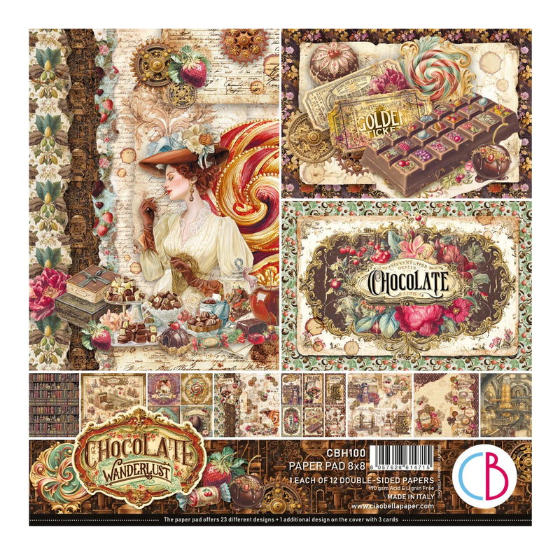 Ciao Bella - Chocolate Wanderlust - Paper Pad 8"x8"