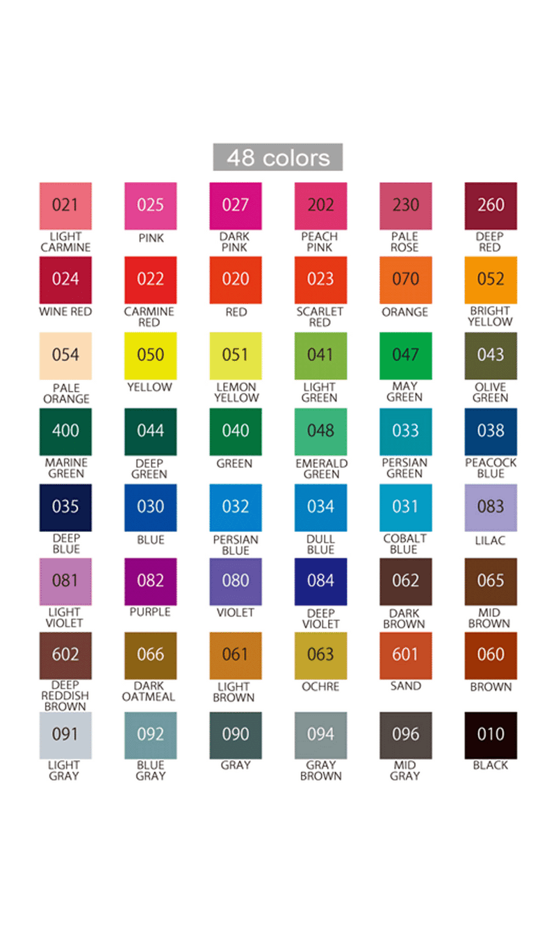 ZIG Kuretake - Fudebiyori Brush Pen 48 Color Set