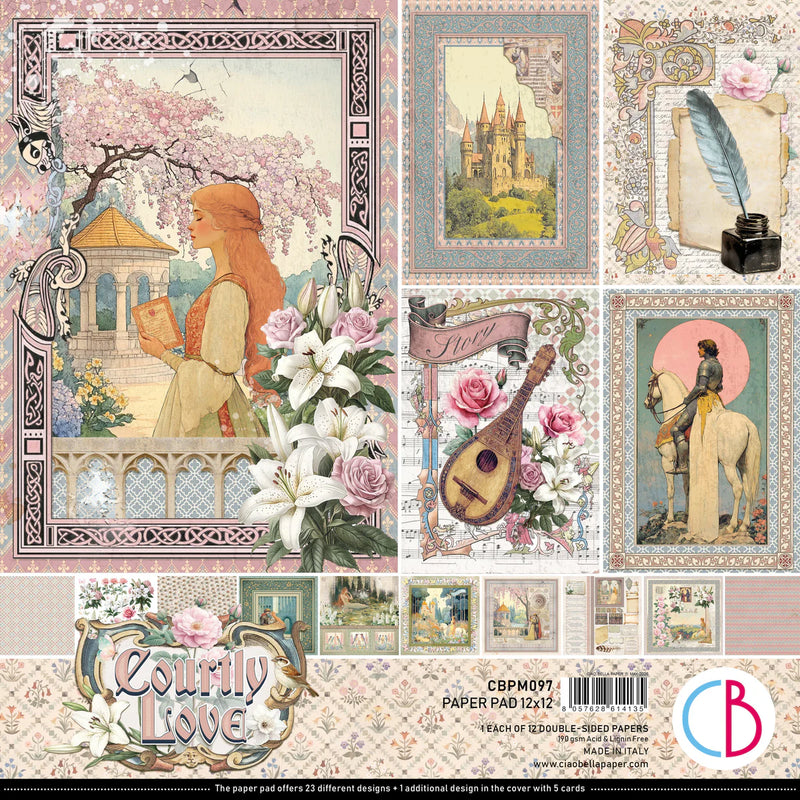Ciao Bella - Courtly Love - Paper Pad 12"x12"