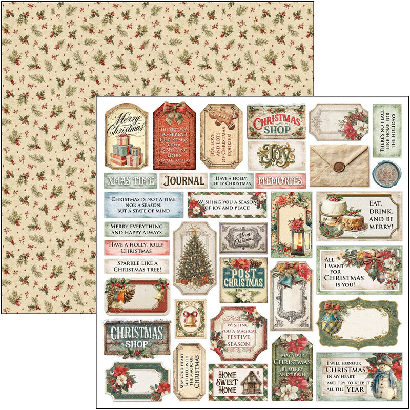 Ciao Bella - Merry & Bright - Paper Pad 12"x12"