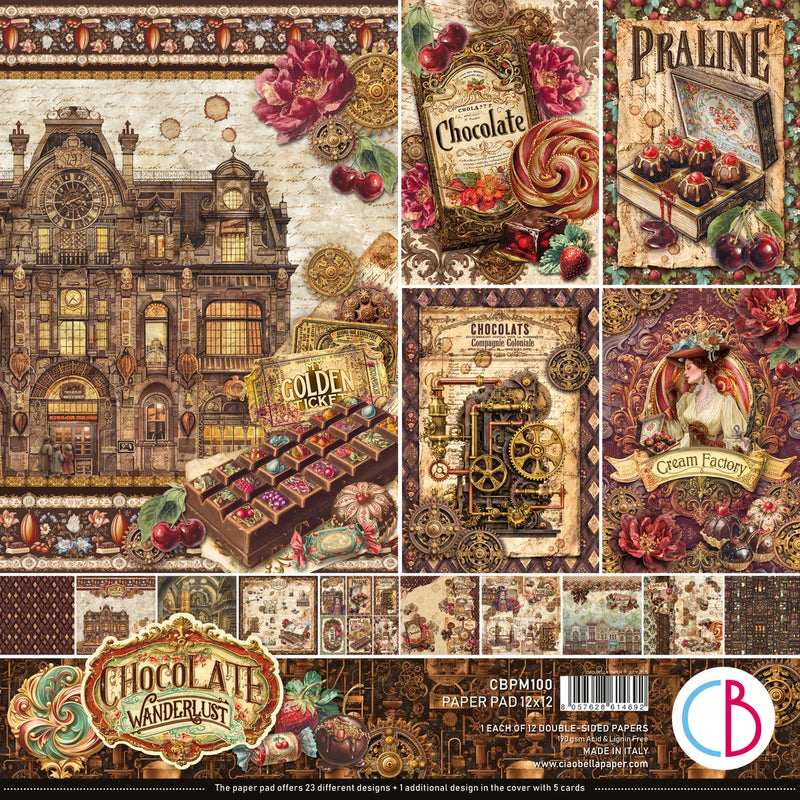 Ciao Bella - Chocolate Wanderlust - Paper Pad 12"x12"