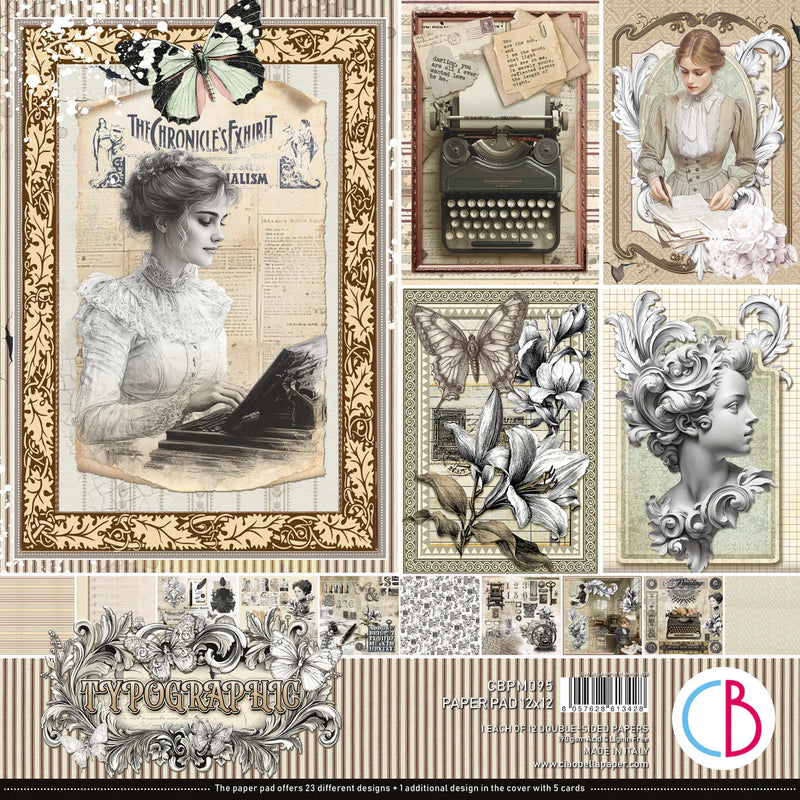 Ciao Bella - Typographic - Paper Pad 12"x12"