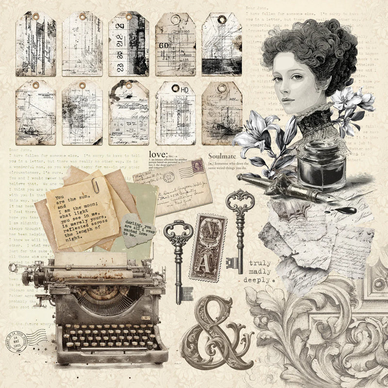Ciao Bella - Typographic - Paper Pad 12"x12"