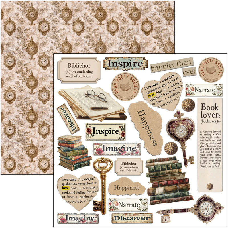 Ciao Bella - Book Lovers - Fussy Cut Pad 6"x6"