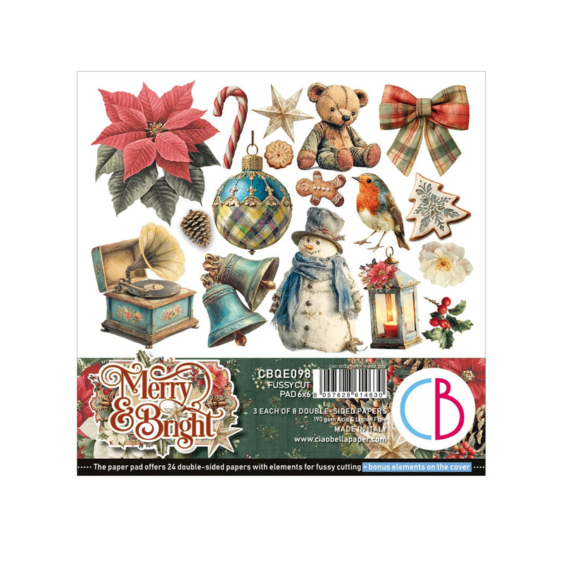 Ciao Bella - Merry & Bright - Fussy Cut Pad 6"x6"