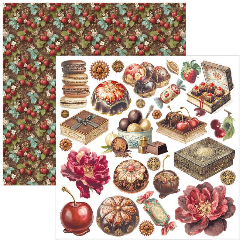 Ciao Bella - Chocolate Wanderlust - Fussy Cut Pad 6"x6"