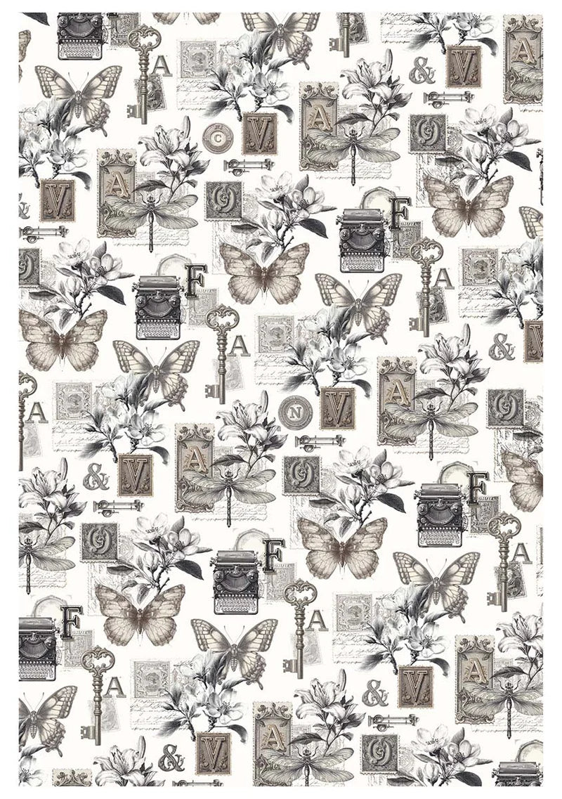 Ciao Bella - Typographic - Rice Paper - A4 Mixed 4/Pkg