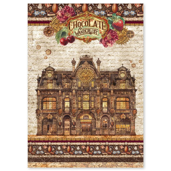 Ciao Bella - Chocolate Wanderlust - Rice Paper - A4 Mixed 4/Pkg