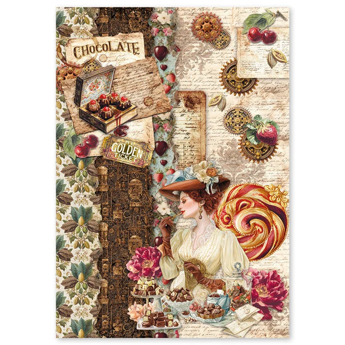 Ciao Bella - Chocolate Wanderlust - Rice Paper - A4 Mixed 4/Pkg