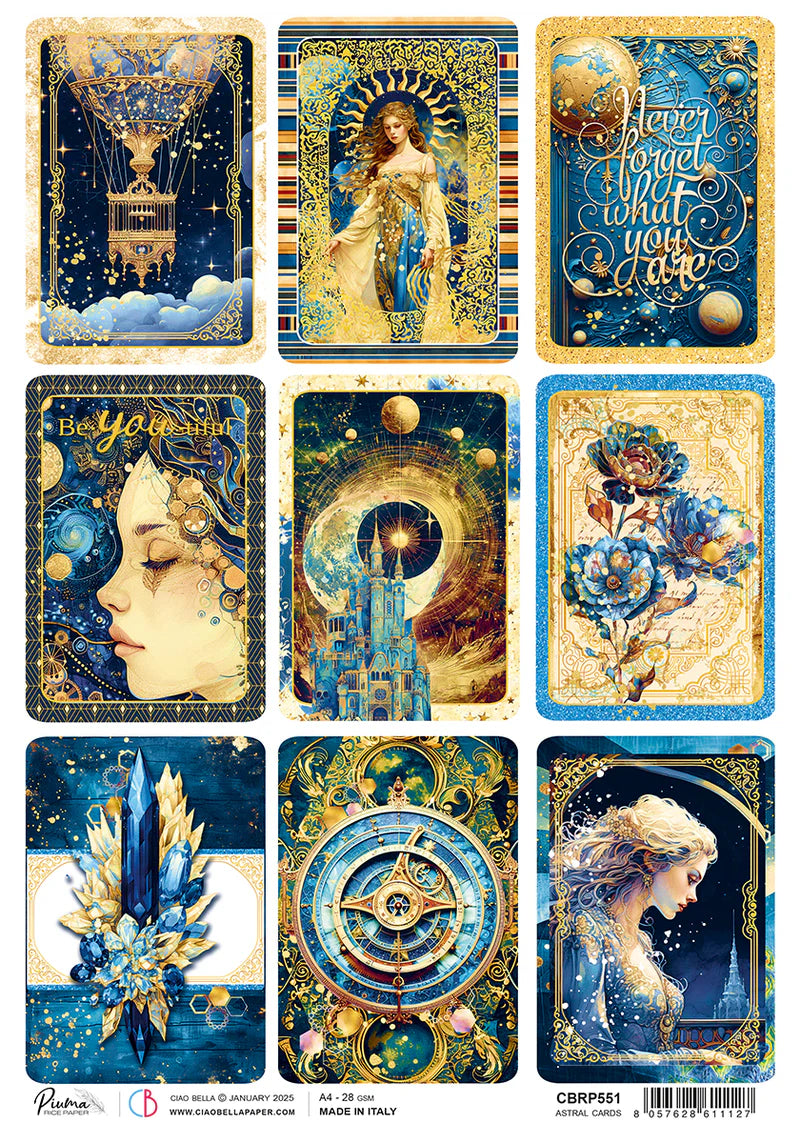Ciao Bella - Celestial - Rice Paper - A4 Astral Cards