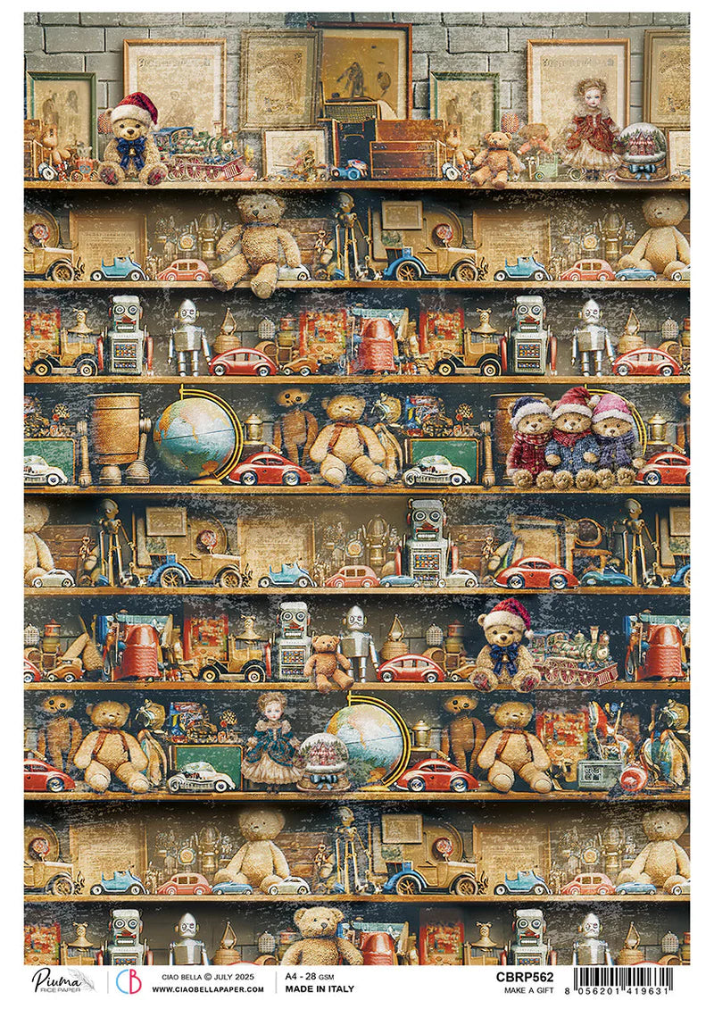 Ciao Bella - Toy Shop - Rice Paper - A4 Make a Gift