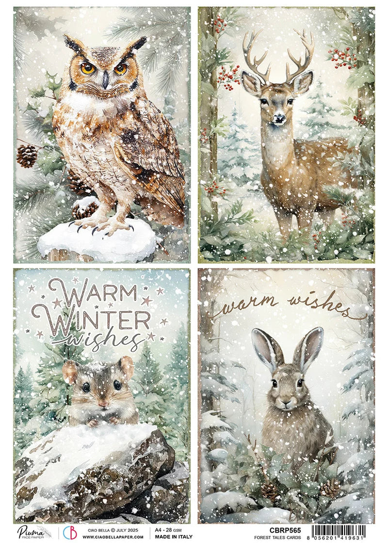 Ciao Bella - Forest Tales - Rice Paper - A4 Forest Tales Cards