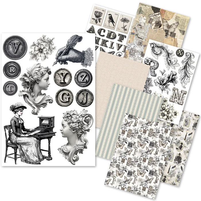 Ciao Bella - Typographic - Rice Paper - A5 Mixed 8/Pkg