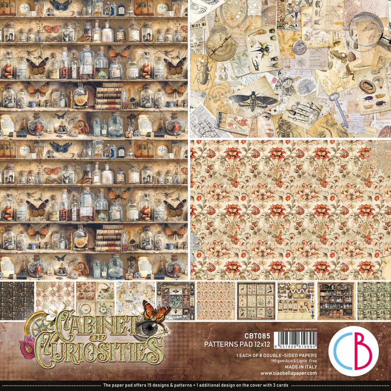 Ciao Bella - Cabinet Of Curiosities - Patterns Pad 12"x12"