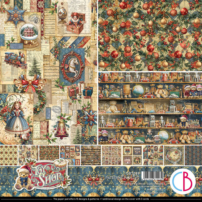 Ciao Bella - Toy Shop - Patterns Paper Pad 12"x12"
