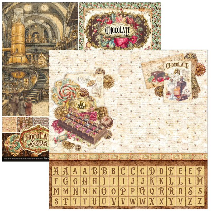 Ciao Bella - Chocolate Wanderlust - Patterns Paper Pad 12"x12"