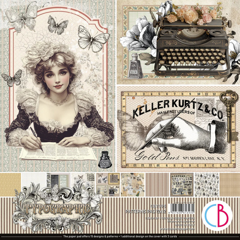 Ciao Bella - Typographic - Patterns Paper Pad 12"x12"