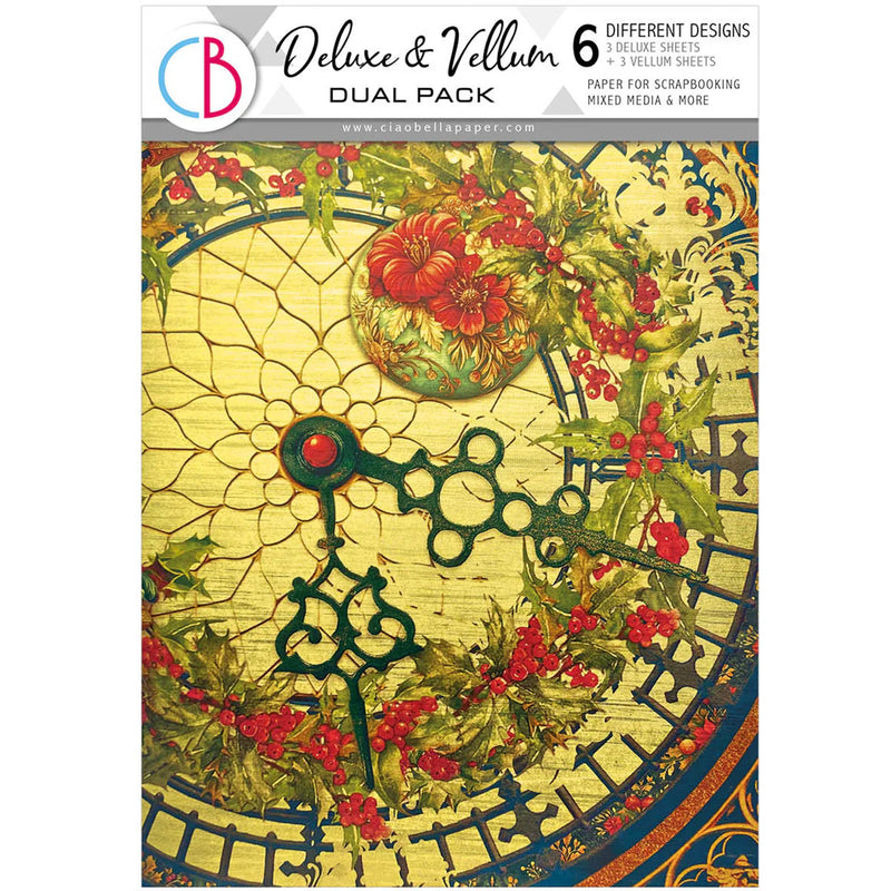 Ciao Bella - Toy Shop - Deluxe Paper Gold & Vellum Dual Pack A4 Mixed 6/Pkg