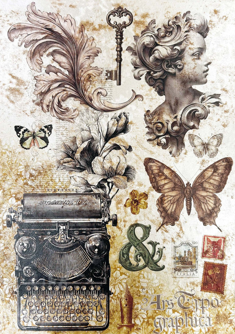 Ciao Bella - Typographic - Deluxe Paper Gold & Vellum A4