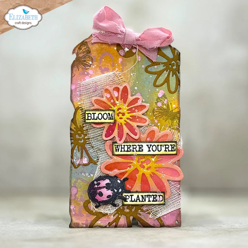 Elizabeth Craft Designs - In the Garden Collection - Clear Photopolymer Stamps - Journal Phrases 5